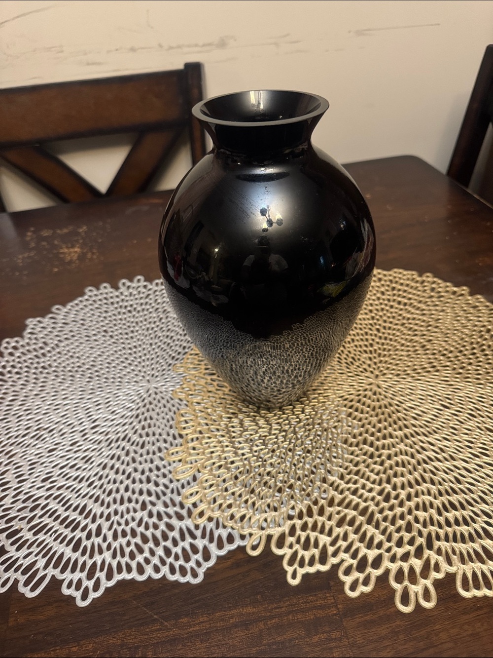 Black Decorative Glass Vase - Home Accents